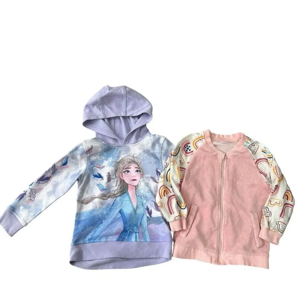 Set of 2 girls sweatshirts one is Disney Frozen size 4-5